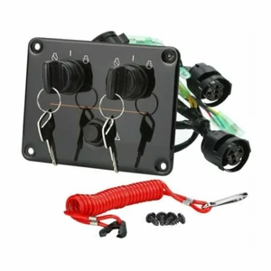 Dual Key Ignition Switch Control Panel Kit For Yamaha Outboard Engine 6K1-82570 - Picture 1 of 6