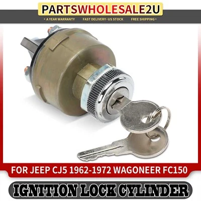 Cilindro de bloqueo de encendido Zamak 5 con 2 llaves para Jeep Dispatcher FC150 Wagoneer Foto 1 de 4