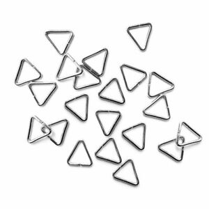 100pcs Triangle Open Jump Split Rings Jewelry Making Finding Diy Stainless Steel