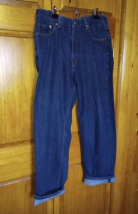 Mens Levis 550 Jeans 35 waist 31 inseam IRL photos w/ Selvedge Dk Wash from 2017 - Picture 1 of 22
