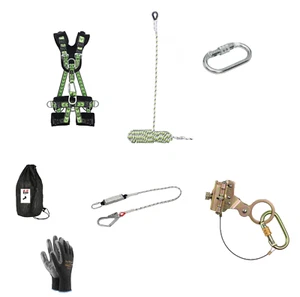 Juego Premium cinturón de retención Atlas incl. cuerda 20 m freno de cuerda amortiguador protección contra caídas - Imagen 1 de 6
