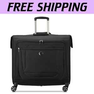 Elegant Black 24” Helium DLX Garment Bag with Spinner Wheels - Travel Light - Picture 1 of 11