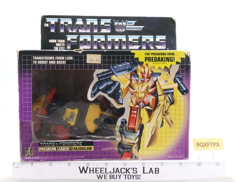 Razorclaw W/ Box 100% Complete 1986 Vintage Hasbro G1 Transformers Action Figure Cover