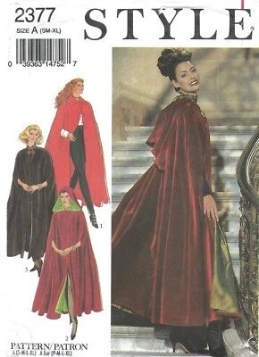 RARE Style 2377 STUNNING Full Length, Lined Cape Sz 6-24 UNCUT Vintage 1990s OOP - Image 1 of 4