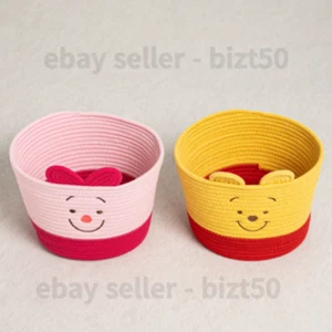 Disney Bear winnie the pooh&Piglet Rope Storage Organizer Basket - Picture 1 of 7