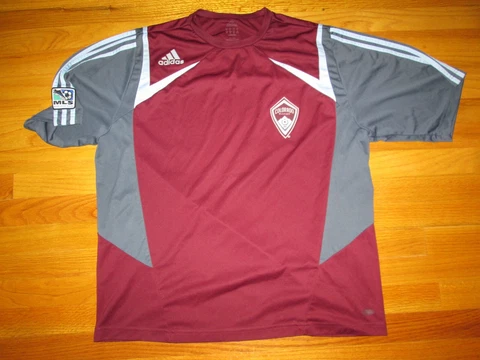 Adidas Vtg 2006 COLORADO RAPIDS Collar Soccer MLS Jersey t shirt XL Cover