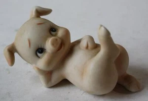 Pig Figurine Lefton Naked Pig Foot Up Ceramic Hand Painted Made in Taiwan ----- - Picture 1 of 1