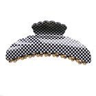 Hair Accessory - Large Black And White Hair Jaw Claw Clips (Sts02707)