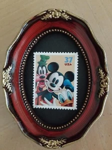 FRAMED DISNEY MICKEY MOUSE, GOOFY, DONALD UNUSED U.S.POSTAGE STAMP - Picture 1 of 1