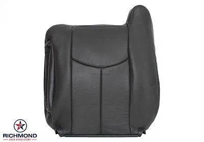 03-07 GMC 1500HD 2500HD SLT - Driver Side LEAN BACK Leather Seat Cover Dark Gray Foto 1 de 4