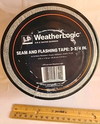 TAPE LOGIC LP WeatherLogic Seam & Flashing Tape 3-3/4" x 30 Yds Acrylic Air & Water Barrier