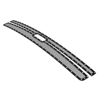 适用于 2007 - 2013 雪佛兰 Silverado 1500 主上部不锈钢黑色铆钉格栅 — 第 1/3 张图片