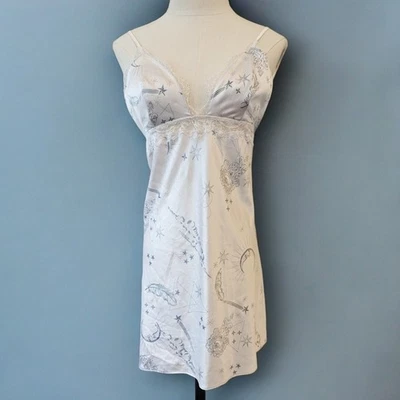 Victoria's Secret Celestial Lace Trim Slip Dress Lingerie Womens M Witchy - Image 1 of 4