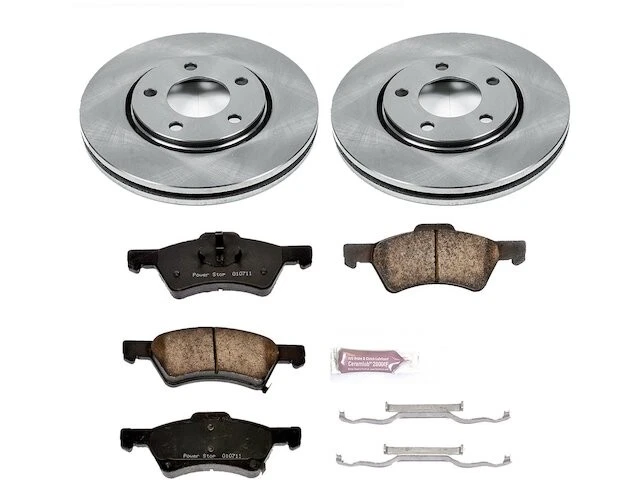 Kit de pastillas de freno delanteras y rotor para Dodge Caravan 2001-2007 2002 2003 2004 DT612JC Foto 1 de 1