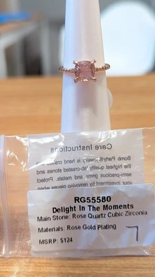 Anillo Bomb Party "Delight In The Moments" RG55580 Cuarzo Rosa/Oro Rosa Talla 7 Foto 1 de 3