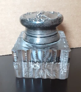 1890 Mauser Manufacturing Co. of New York Cut Glass & Sterling Inkwell-Cherub!!! - Picture 1 of 13