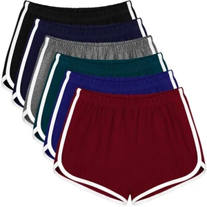 6 Packs Dance Shorts Women Cotton Waistband Summer Sports Yoga Shorts for Women - Picture 1 of 5