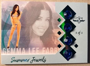 2025 BENCHWARMER GIRLS OF SUMMER GEMMA LEE FARRELL JEWELS QUAD GEM CARD /1 1/1 - Picture 1 of 2