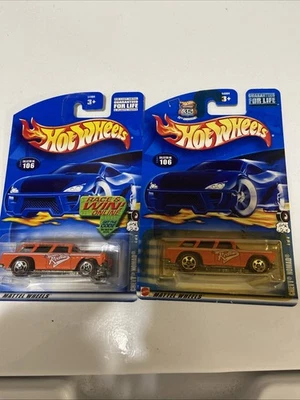 Chevy Nomad 2002 Hot Wheels #106 serie Redline 4/4 naranja con línea roja cromo 5 velocidades Foto 1 de 4