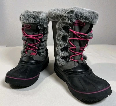 Botas de nieve Magellan al aire libre niña talla 3 D jóvenes invierno piel sintética sherpa Foto 1 de 4