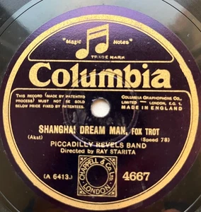 78rpm PICCADILLY REVELS BAND Ray STARITA Shanghai Dream Man FOX I'll Think Of Yo - Bild 1 von 4