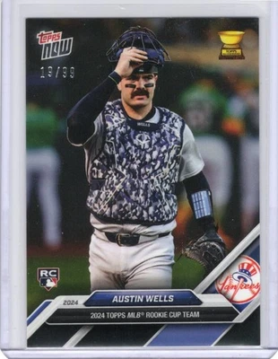 2024 Topps Now Rookie Cup Purple 19/25 Austin Wells #RC-1 RC - Image 1 of 2