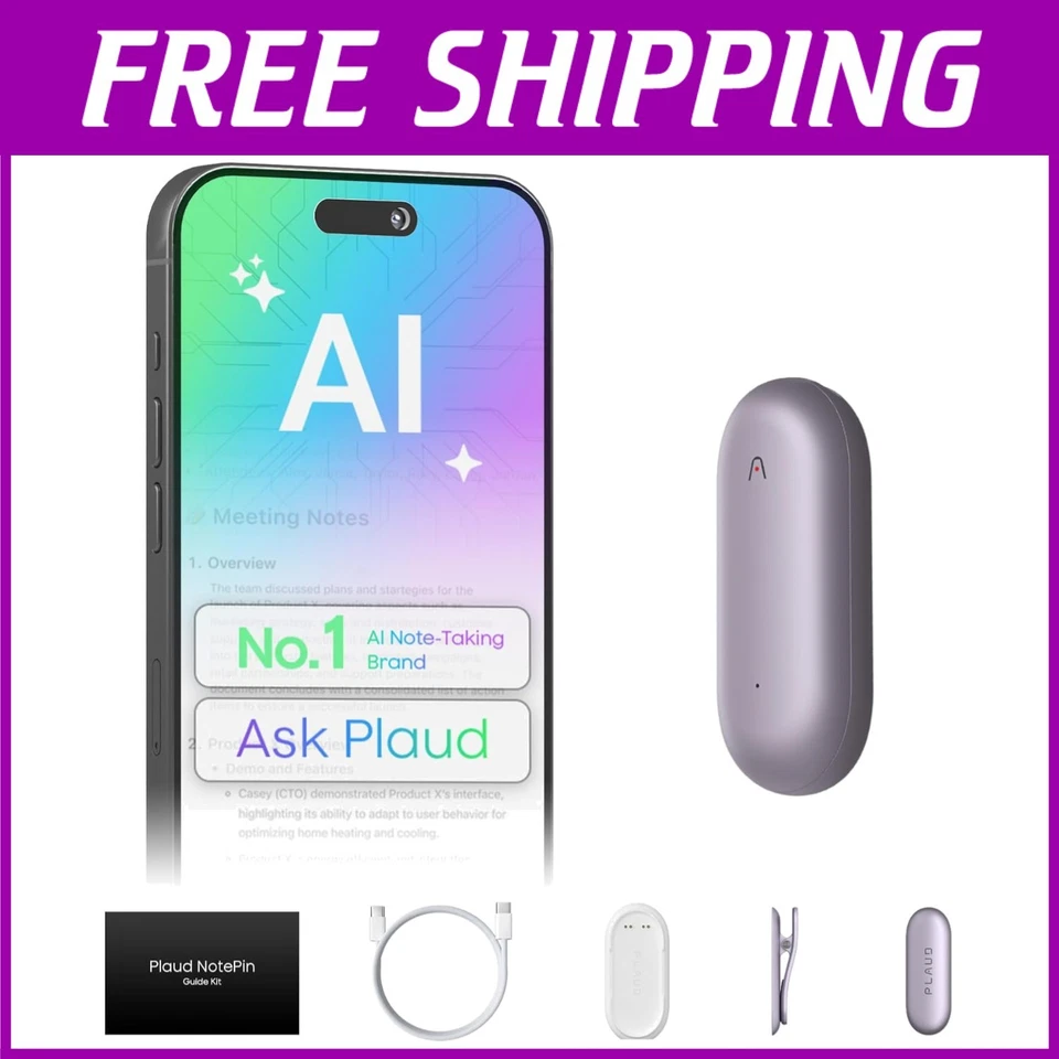 Wearable Note-Taking Device 20-Hour Battery Purple - Image 1 of 4