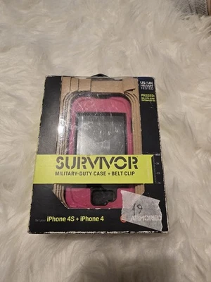 Griffin Survivor чехол и ремень зажим для iPhone 5/5s, розовый и черный протектор экрана - Изображение 1 из 3