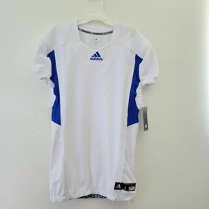 Adidas 350 Tech Fit Hyped Fußball Trikot Weiß Blau Herren Größe L Neu Gr. L - Bild 1 von 2