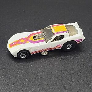 Vintage Hot Wheels Black Wall Chevy Chevrolet Fever Funny Car White DieCast 1:64