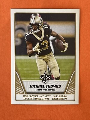 Michael Thomas New Orleans Saints NFL 2019 Panini Stickers (Euro Version) - Image 1 of 2
