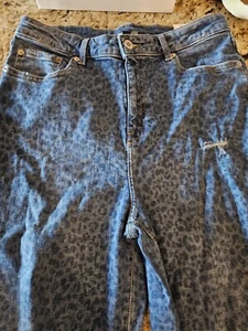 Pantalones de mezclilla para mujer $79 Inc International Concepts azules destruidos anchos talla 10 - Imagen 1 de 7