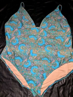 J. Traje de baño Crew Eco Plunge cuello en V una pieza cachemira talla 24 Foto 1 de 4