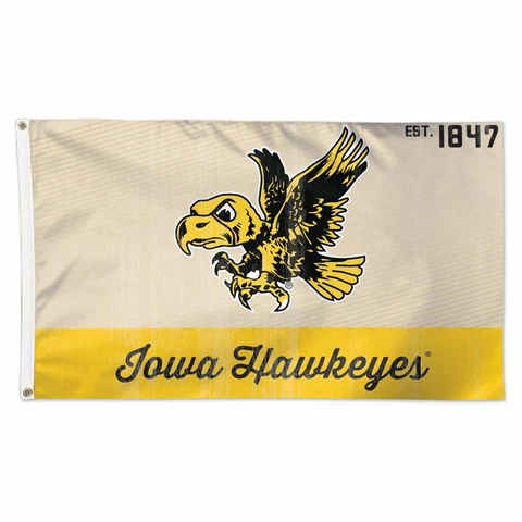 IOWA HAWKEYES EST. 1847 COLLEGE VAULT 3'X5' DELUXE FLAG NEW WINCRAFT 👀 Cover