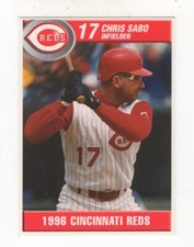 1996 KAHN'S CINCINNATI REDS BASEBALL #17 CHRIS SABO
