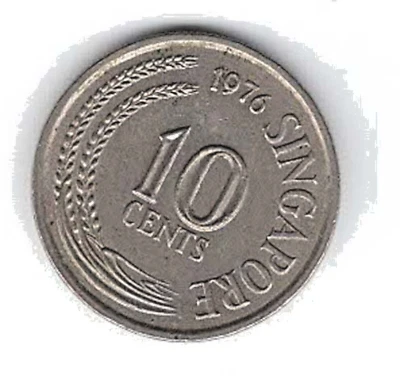 1976 Singapore Ten cents - 	Singapore Mint, Singapore - Image 1 of 2
