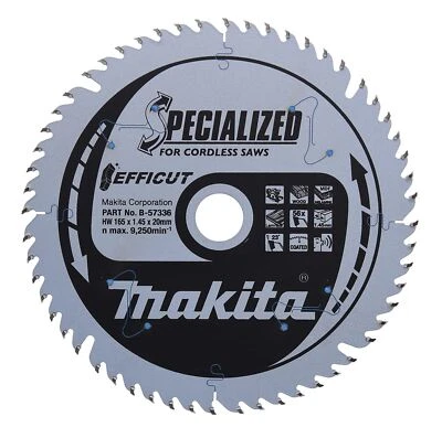 Makita 57336  Lama per sega circolare Specialized B, 56 denti, 1 V, Argento, 16 - Immagine 1 di 2