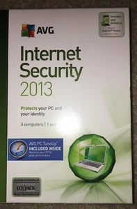 New AVG Internet Security 2013 3 PCs 1 Year - Picture 1 of 2