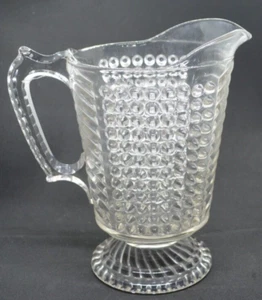 EAPG Glass Hobnail with Curve #240 Water Pitcher by Doyle & Co. Clear Glass - Picture 1 of 16