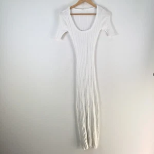 Glassons dress womens XS white maxi short sleeve bodycon cotton blend 114225 - Picture 1 of 10