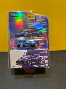 1/64 ENIGMA POP RACE 004 TOYOTA PANDEM GR YARIS COCHE DE PERSECUCIÓN AZUL - Imagen 1 de 2