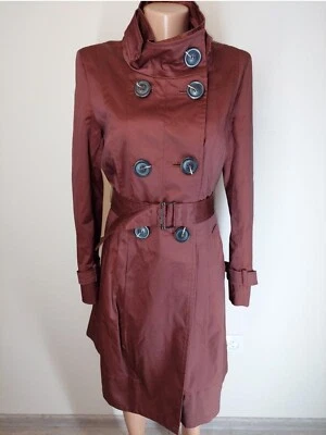 Gabardina Adolfo Dominguez Borgoña Doble Pecho XS/S Foto 1 de 4