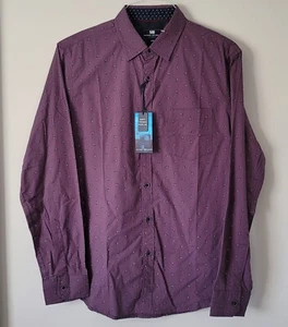 Michael Brandon Long Sleeve Dress Shirt Men's Size M Color Purple - Picture 1 of 5
