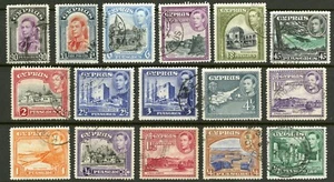 Cyprus 1938-44 Scott #143 -155 USED Set - Picture 1 of 1