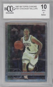 Chauncey Billups 1997-98 Topps Chrome #181 Signed Rookie RC BCCG 10! - Picture 1 of 1