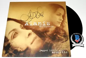 ALANIS MORISSETTE SIGNED JAGGED LITTLE PILL ACOUSTIC VINYL RECORD LP BECKETT COA - Picture 1 of 3