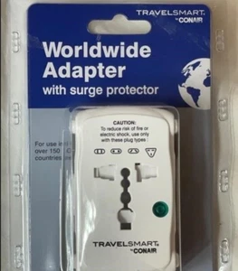 Conair Travel Smart Worldwide Adapter with Surge Protector - Picture 1 of 4
