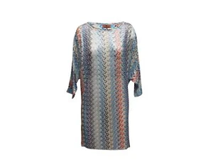 Blue & Multicolor Missoni Chevron Tunic Dress Size IT 46 - Picture 1 of 6