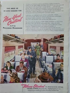 1946 New York Central built by Pullman Standard railroad train vintage ad - Picture 1 of 1