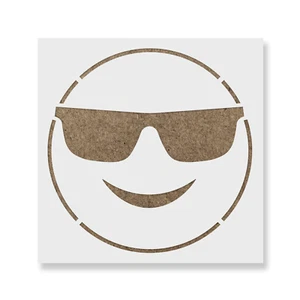 Gafas de sol Emoji plantilla sonrisa - plantillas Mylar duraderas y reutilizables - Imagen 1 de 5